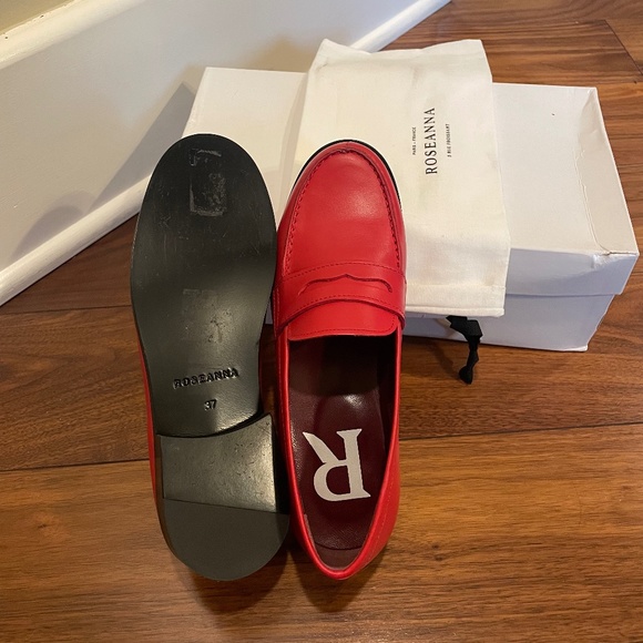 Roseanna Moc Loafers Rouge Sz37 - Picture 10 of 16